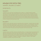 Pixi Beauty Holiday Eye Patch Trio | 3 Single Use Eye Patches for Depuffing, Hydrating & Toning Under-Eyes | 3 pairs, 6 patches