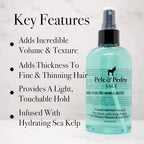 Pete & Pedro SALT - Natural Sea Salt Spray for Hair Men & Women, Adds Instant Volume, Texture, Thickness, & Light Hold | Texturizing & Thickening | As Seen on Shark Tank, 2.0 oz.