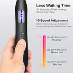 Hair Straightener Pencil Flat Iron, Ceramic Mini Small Flat Iron for Short Hair, Beards & Pixies