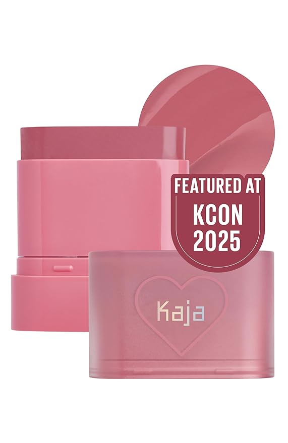 Kaja Cheek & Lip - Dewy Bar 04 Fig Smoothie | Creamy Blusher and Balm Multi-Stick, 45% Moisturizing Oil, Apple Extract, Vitamin-Hyaluronic Acid Infused, High Shine, 10g