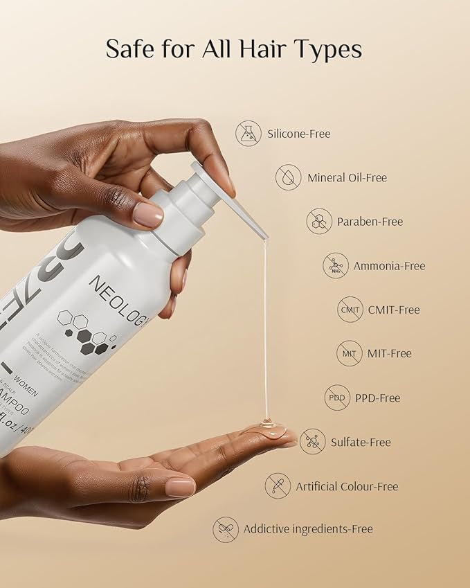 DR ZERO NEOLOGY Hair Growth Shampoo for Women, 13.5 oz/400ml, Volumizing Thickening & Anti Hair Loss Regrowth Treatment, Clinically Tested for Hair Thinning with Redensyl, Japanese Hair Care Products