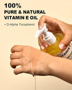 Vitamin E Oil 16 Fl Oz Organic Vitamina E Oil for Skin Bulk Vitamine oils for Face,Cold Pressed Hexane Free Formula Liquid Perfect Care Bath and Body oils