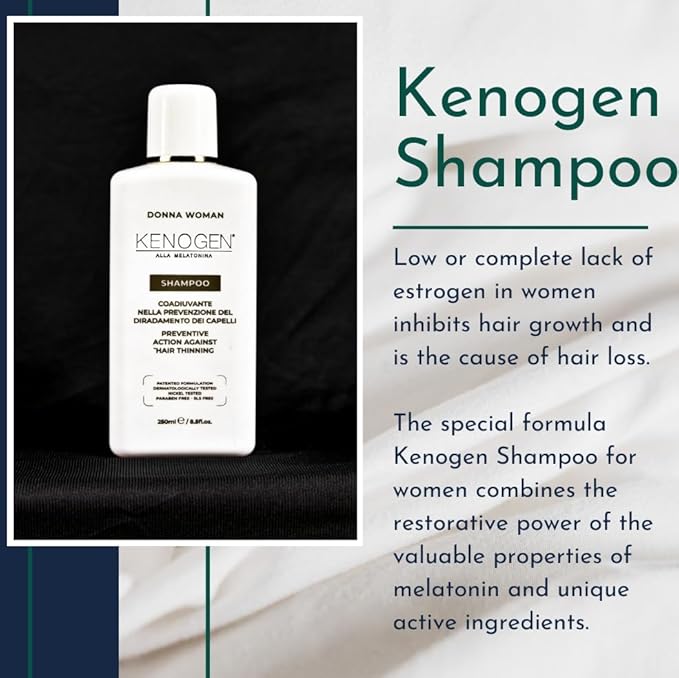 Kenogen Women’s Hair Growth Shampoo – Thickening & Volumizing for Thinning Hair – Boosts Regrowth with Melatonin – Vegan, Sulfate-Free, Cruelty-Free, DHT Blocker, Hair Loss Treatment