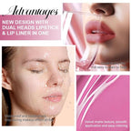 evpct 1Pcs Hot Pink Matte Lip Liner and Liquid Lipstick Stain Makeup Set for Women, Rose Pink Long Lasting Smudge Proof Lipstick labiales matte mate larga duracion listip 24 hours originales, 38#