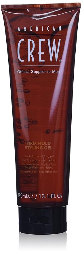 American Crew Men's Hair Gel, Firm Hold, Non-Flaking Styling Product Gift for Him, 13.1 fl oz