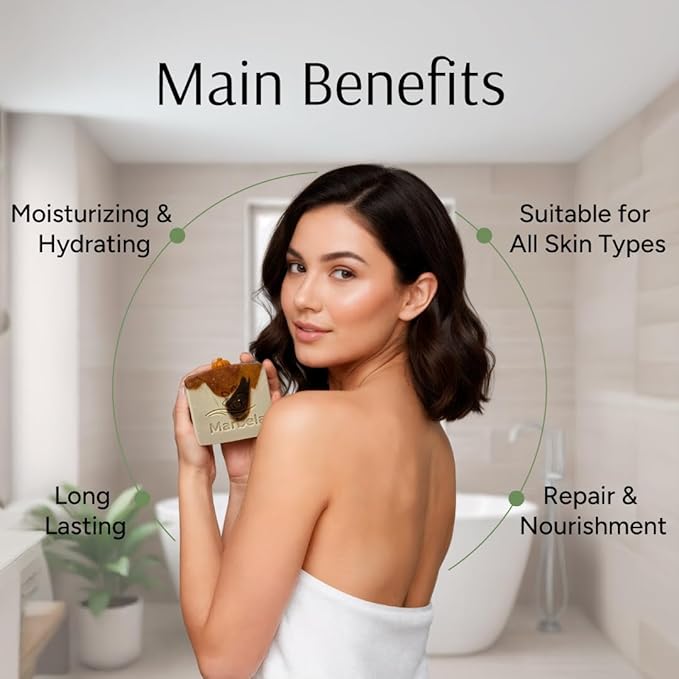 Marbela Cosmetics Pumpkin Sandalwood Handmade Soap Bar - Made in USA, Vegan Friendly, Palm Oil Free, Natural Bar Soap - Gentle Face & Body Soap for Daily Skin Care, Moisturizing & Nourishing - 3.5 oz