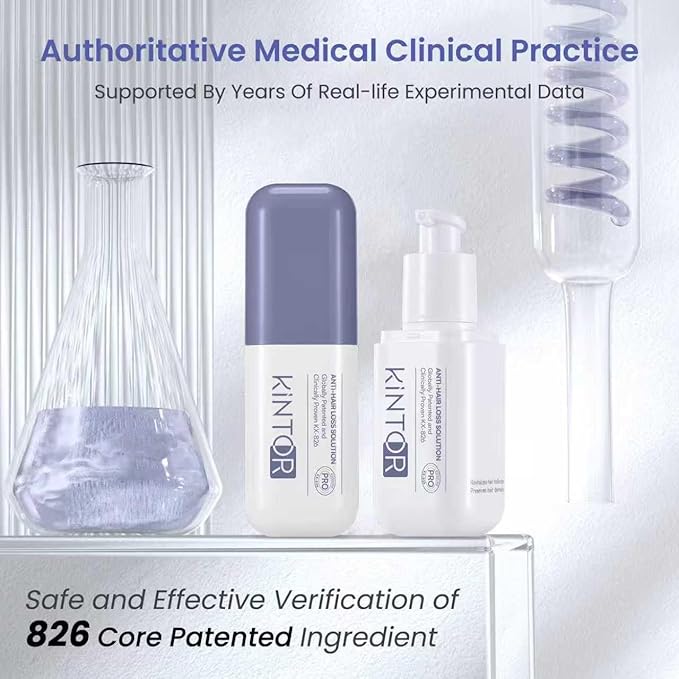 0.9% KX-826 KINTOR Hair Growth Spray,Strengthen Hair Nourish Hair follicles,Hair Care Products for Sparse Hair and Oily Hair Men&Women,300ml,Pro