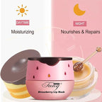4 PCS Bee Lip Balm Honey Pot,Lip Mask Propolis Moisturizing,Prevention Dry and Cracked Lip Scrubs Exfoliator Lip Wrinkle Skin Care Products (Honey & Coconut & Mint & Strawberry)