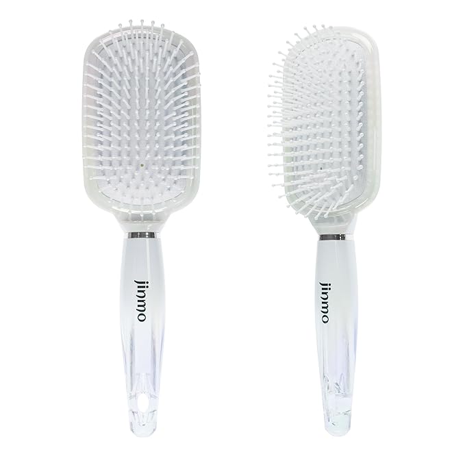 Paddle Hair Brush for Women-Detangling Cushion Brush with Soft Ball-Tip Bristles,Anti-Static Wide Brush for Wet Dry Hair,Smooth Comfortable Scalp Care