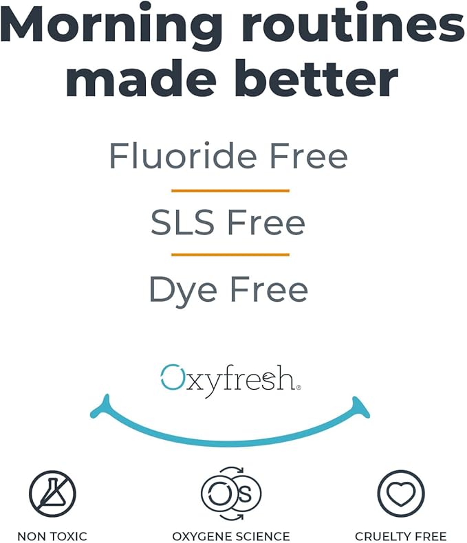 Oxyfresh Maximum Fresh Breath Lemon Mint Toothpaste - Clean Teeth & Fresh Breath - Natural Essential Oils & Natural Xylitol to Help Fight Tartar - SLS & Fluoride Free - 5 oz
