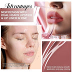 evpct 1Pcs Reddish Brown Matte Lip Liner and Liquid Lipstick Stain Makeup Set for Women, Cranberry Red Long Lasting Smudge Proof Lipstick labiales matte mate larga duracion listip 24 hours originales