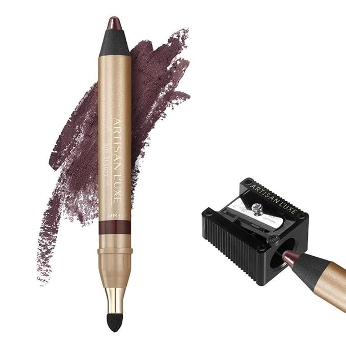 Artisan L'uxe Beauty Velvet Jumbo Eyeliner Pencil Smokey Eyes in 3 Minutes Water Proof, Smudge Proof, Long Lasting Age Defying Essential Oils Tempt (Shade: Deep Plum)