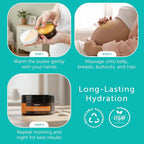 Mambino Organics Oh Baby! Belly Butter, Belly Cream with Shea Butter for Pregnancy, Minimizes Stretch Marks, Vegan, Cruelty-Free, Maternity Skin Care, 2-Pack, 4 fl oz