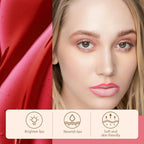 2Pcs Delicate Pink & Pinkish Red Liquid Matte Lip Liner Stain Peel Off with Tweezer, Long Lasting Waterproof Matte Lipstick Lip Gloss Tattoo for Women, Transfer-prof Lip Tint Makeup for All Skin Types