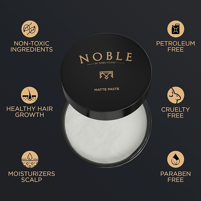 Strong Hold Matte Hair Paste | Flexible & Long-Lasting Sculpting Paste for All Hair Types and Styles | No Flakes | 3 oz