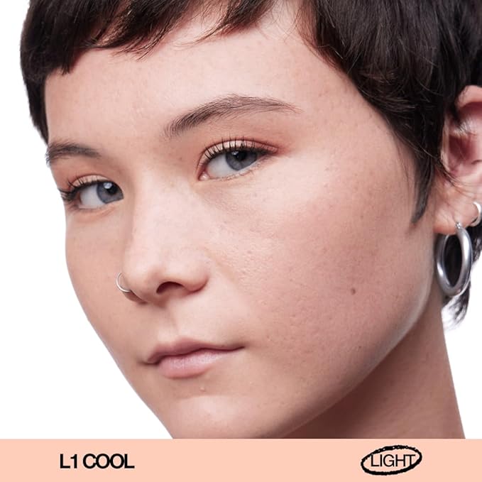 about-face THE PERFORMER Skin-Focused Foundation L1Cool – Medium Coverage, Long-Wear, Breathable & Buildable Base – Clean, Vegan, Hydrating Formula with Blue Agave & Chlorella – 1.08oz