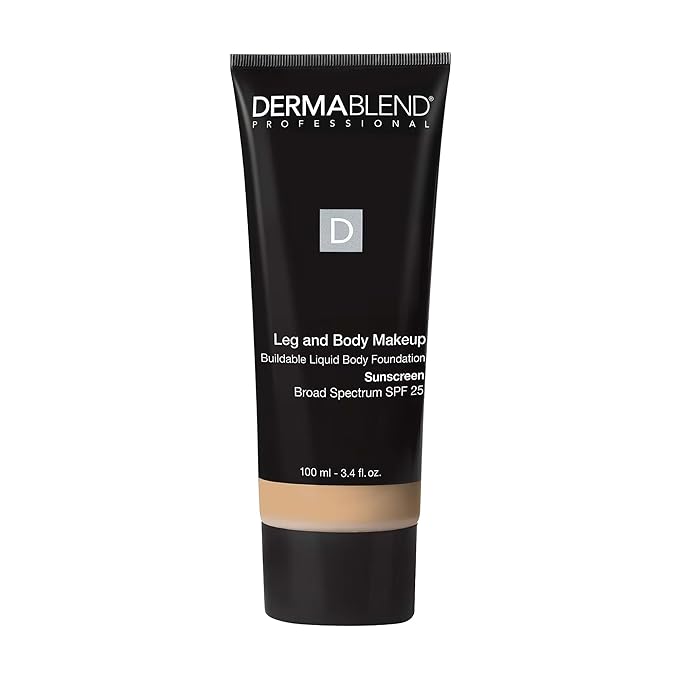 Dermablend Leg and Body Makeup Foundation with SPF 25, 20N Light Natural, 3.4 Fl. Oz.