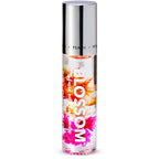 Blossom Roll on Lip Gloss, Scented Clear High Shine Moisturizing Lip Oil, Non Sticky, Infused with Real Flowers, Made in USA, 0.2oz, Juicy Peach