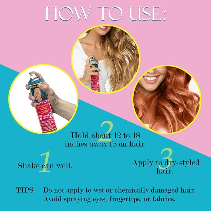 Jerome Russell Temp'ry Spray-on Roman Bronze Hair Color, 2.2oz x 3 pack