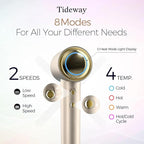 Tideway Hair Dryer, Blow Dryer with Diffuser High-Speed Plasma Ionic Low Noise for Fast Drying, Travel Hair Dryer for Women and Man, Curly/Wavy & Long/Thick Color-Treated Hair H11