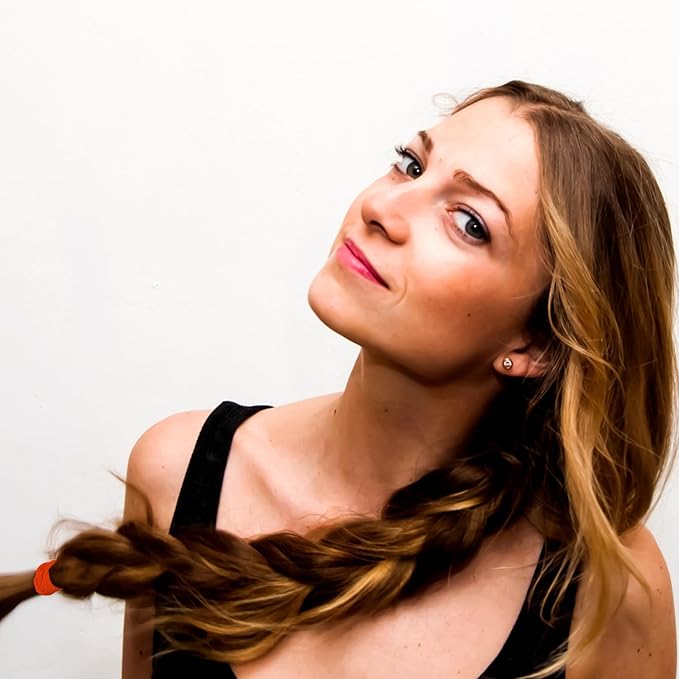 TecUnite 200 Pieces No Metal Hair Elastics Bulk Rubber Bands Hair Ties Ponytail Holders for Women(Multicolor)