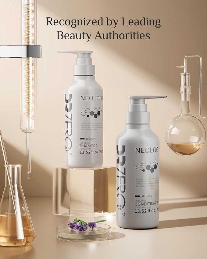 DR ZERO NEOLOGY Hair Growth Shampoo for Women, 13.5 oz/400ml, Volumizing Thickening & Anti Hair Loss Regrowth Treatment, Clinically Tested for Hair Thinning with Redensyl, Japanese Hair Care Products