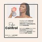 BASK & LATHER Strong Hold Edge Control Gel with Castor Oil, Non-Greasy, Non-Flaking, No White Cast, Long Lasting, Supports Hair Growth, Natural Formula, For All Hair Types, 5.3 Fl Oz