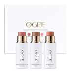 Ogee Face Stick Trio - Golden Contour Stick Makeup Collection - Certified Organic Bronzer, Blush Stick, and Highlighter Stick for a Flawless Look