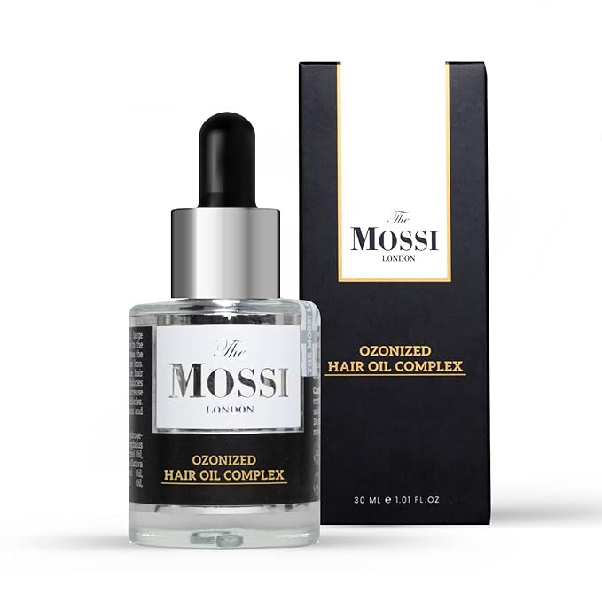 The Mossi London Ozonized Scalp Oil, Hair growth Complex, Hair oil for Dry Scalp, Hair Growth oil For Man, Woman, Scalp Treatment For Hair Growth, All Hair Types (1.01 fl Oz. - 30 ml)