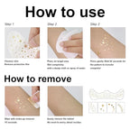 20 Pcs Gold Face Makeup Patches, Glitter Freckles Face Tattoo for Teenagers & Young Women, Sparkle Freckles Makeup Patches, Waterproof Face Glitter Freckles for for Christmas(Gold)