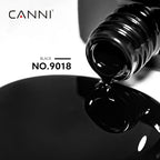 CANNI 2Pcs Hema-Free Black Gel Nail Polish Set- 2Pcs Black Colors Gel Polish Kit, Soak Off LED Nail Gel Manicure Kit DIY at Home Salon Gifts for Women Girls