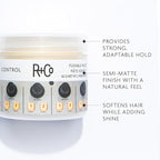 R+Co Control Flexible Paste | Strong Hold + Natural Finish| Vegan + Cruelty-Free | 2.2 Oz