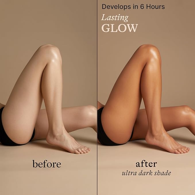 Self Tanner Mousse - USA Made with Natural & Organic Ingredients, Self Tanning Mousse Foam for Ultra Dark Fake Tan, Non Toxic Sunless Tanner for Darkest Streak Free Finish & Natural Looking Tan