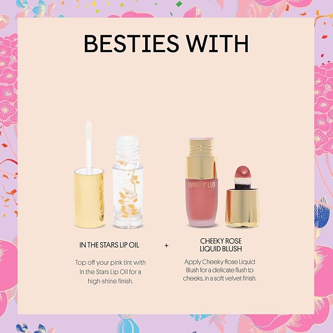 Winky Lux Lavender Glitter Confetti Balm - Hydrating ph Lip Balm, Natural Pink Tint with pH Color Changing, Moisturize & Soften Lips While Leaving Sheer Pink Tint, with Vanilla Scent