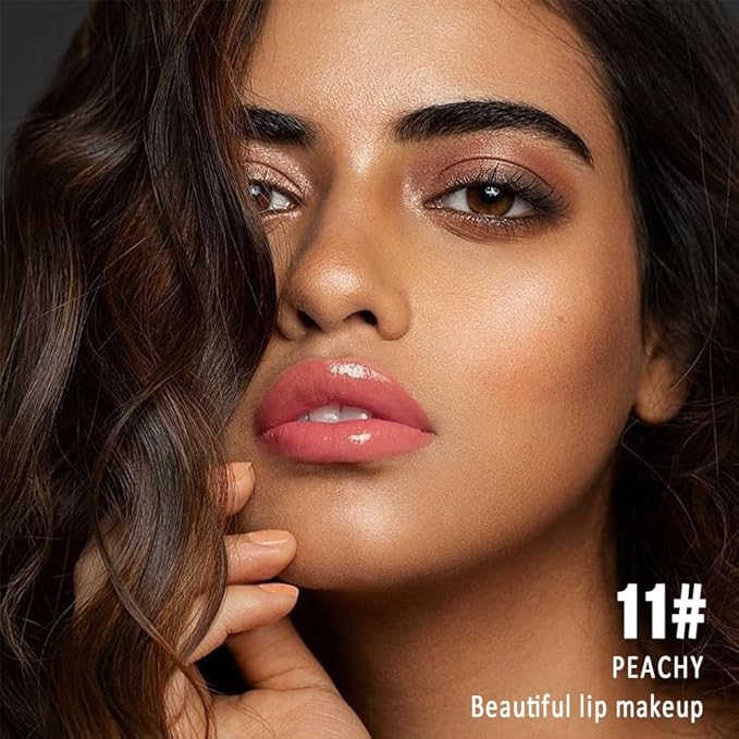 Kaely Longwear No-Budge Lipstick for Women, Highly Pigmented Liquid Lip Color Makeup, Non-Transfer Lip Gloss Stain Waterproof Smudge Proof 24 Hour, Instant Shine, Vegan & Cruelty-Free, 11 PEACHY