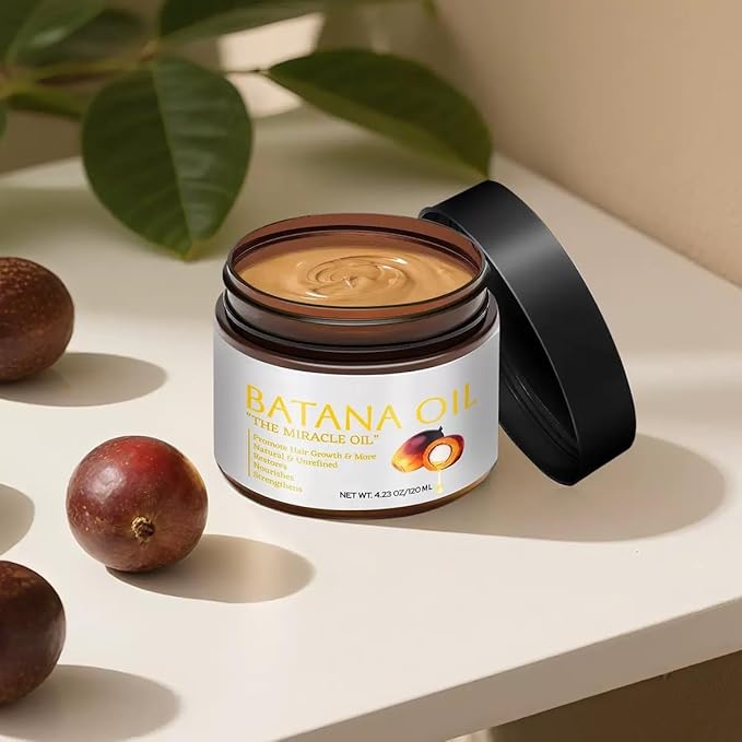 100% Natural Raw Batana Oil for Hair Growth,Organic Raw Prevents Hair Loss, Leaves Hair Smoother, with Keratin, Coffee Extract & Other Ingredients to Enhance Efficacy for Thicker ﻿ (Pack of 1)