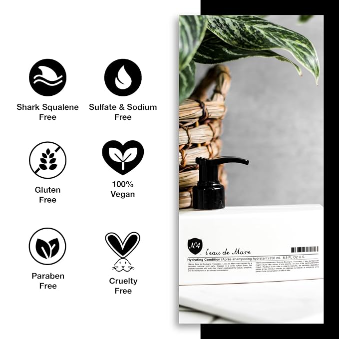 Number 4 Hydrating Hair Conditioner, Moisturizing Deep Conditioner for Dry, Damaged Hair, 8.5 oz