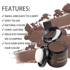 VOLLUCK Root Touch up Powder, Instant Hairline Powder for Thinning Areas and Gray Hair Coverage, Natural and Non-greasy Root Cover up for Women and Men (Hazel Brown, 0.35 Ounce)