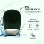 Facial Cleansing Brush | 3-in-1 Electric Face Scrubber | USB Rechargeable Face Cleansing Brush | IPX7 Waterproof | Blackhead Remover | Deep Cleansing & Exfoliating (Green)