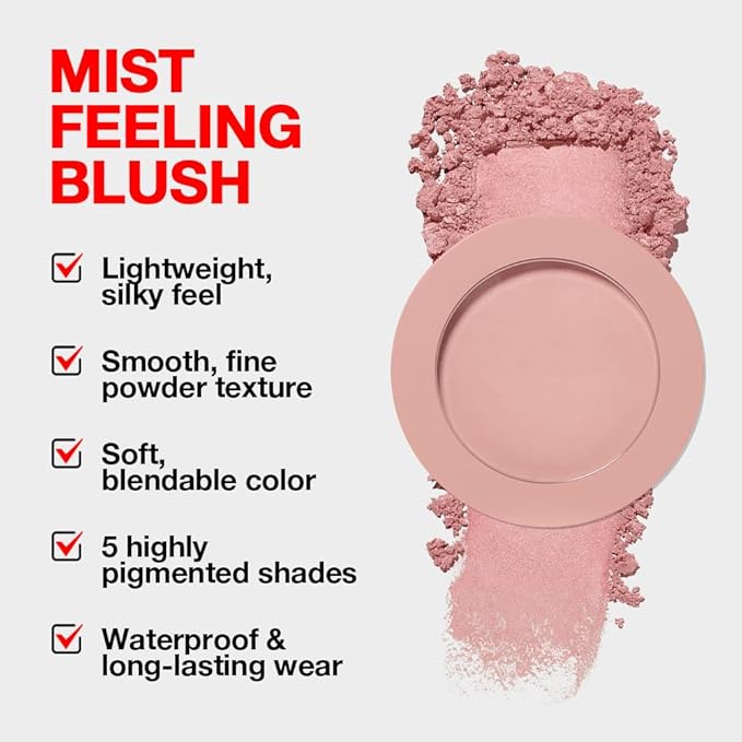 Blush for Cheeks,Pink Peach Powder Matte Blush Palette Cheeks Face Makeup for Older Women,Lightweight,Smooth,Blendable,Fade and Transfer-Resistant,Effortless Matte Natural Finish,Vegan & Cruelty Free
