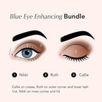 Thrive Causemetics Brilliant Eye Brightener Eyeshadow Stick Bundle for Blue Eyes, 3 Shades, Waterproof & Crease Proof Cream to Powder Long Lasting Formula, 3 Shadow Sticks & Confetti Makeup Bag