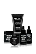 Brickell Men's Complete Defense Anti Aging Routine, Night Face Cream, Vitamin C Day and Night Serum, Facial Moisturizer w/SPF and Eye Cream, Natural and Organic, Scented, Skin Care Gift Set