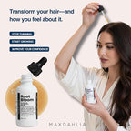 MAXDAHLIA Root Bloom All-Natural Hair Growth Serum with Ashwagandha, Rosemary, Castor Oil, White Willow Bark, Green Coffee Oils for Hair Restoration and Hair Growth