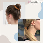 Small Hair Scrunchies Pony Tails Hair Ties Hair Elastics Bands for Women’s Girl’s Thin Thick Longhair No Metal No Damage 1/8 Inch 50 Pieces (Ginger)