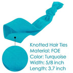 MEEDEE 100 Pack Blue Hair Ties For Women No Crease Soft Elastic Ribbon No Damage Blue Hair Ties Knotted Ouchless Hair Ribbon Yoga Hair Ribbons Elastic Bracelets