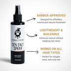 Tribal Chimp Sea Salt Spray for Men 250ml – Sea Salt Hair Spray for Volumizing, Thickening & Texturizing Hair of All Types – Strong Extra Hold, Natural, Non-Toxic & Alcohol Free Hairspray