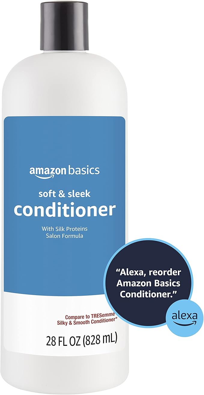 Amazon Basics Soft & Sleek Conditioner for Dry or Damaged Hair, 28 Fluid Ounce