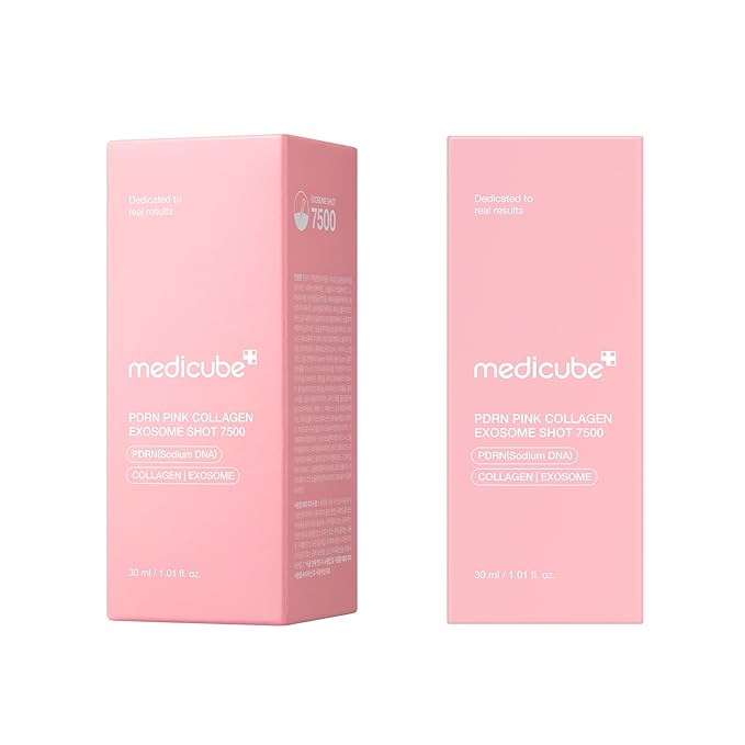 medicube PDRN Pink Collagen Exosome Shot Serum 7,500 PPM | Liquid Skin Booster | Exosome, Salmon DNA PDRN, Spicules | Uneven Skin Tone, Pore Care, Skin Texture | Korean Skin Care 1.01 fl.oz