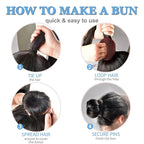 TsMADDTs Donut Hair Bun Maker, 3PCS Dark Brown Ring Style Bun Maker with 20PCS U Shaped Hair Pins for Women Dance