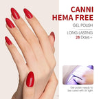 CANNI 6Pcs 9ml Gel Nail Polish Set- Pink Blue Red Deep Emerald Green Light Blue Gel Polish Kit Colors DIY at Home Salon Christmas New Year's Gifts for Girls